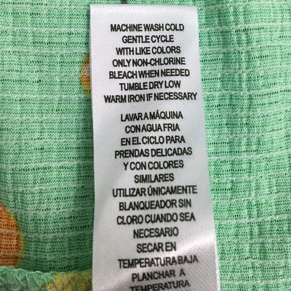 Jolie & Joy Mini Skirt and Ruffled Crop Top Set Size Medium Green with Lemons - Picture 8 of 13